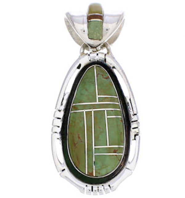 Turquoise Southwest Sterling Silver Pendant Jewelry EX29674